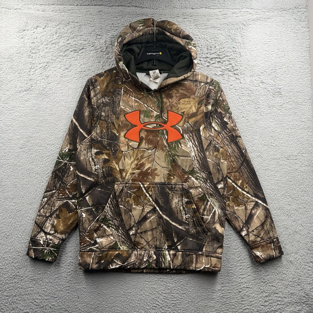 Under Armour Camo Hoodie Center Logo Camouflage Size Small Outdoor